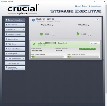 crucial storage executive 1t