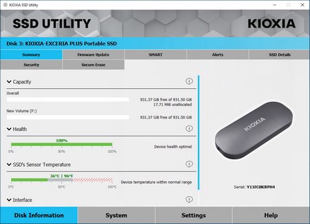 kioxia ssd utility 1t