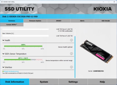 kioxia ssd utility 1t