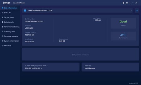 lexar disk master 1t