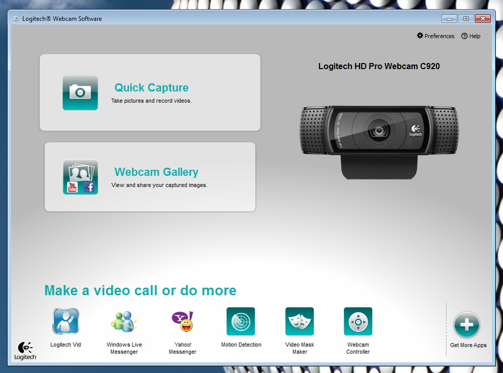 logitech webcam software c920